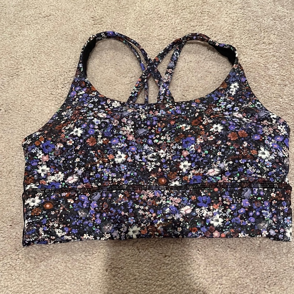 lululemon Floral Longline Energy Bra
